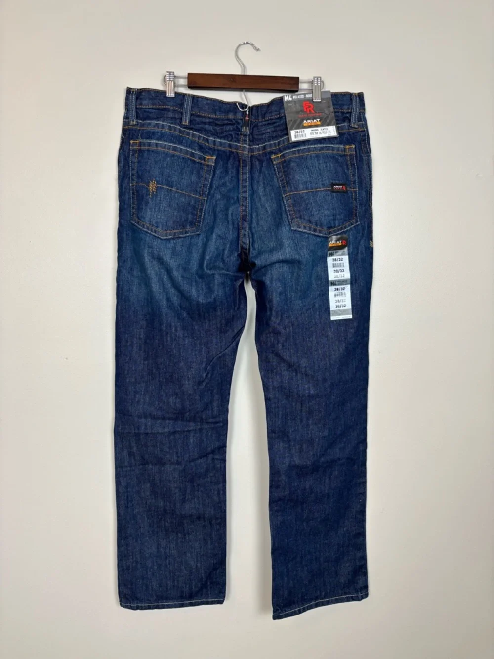 Ariat Jeans Men 38/32 Blue M4 Flame Resistant Relaxed Boot Cut Cat 2 Work Jeans